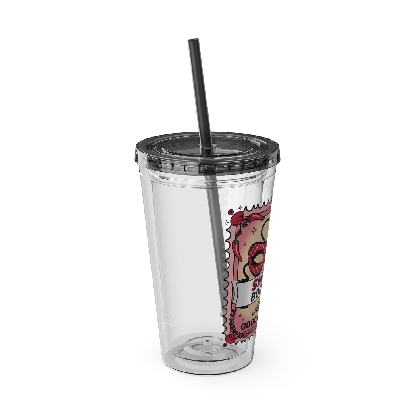 Admit One: Smutty Book Club – 16oz Sunsplash Tumbler | Polyamory Pride Cup | ENM Lifestyle Drinkware | Swinger Aesthetic Travel Cup | Spicy Romance Reader Gift | Poly, Open Relationship,...