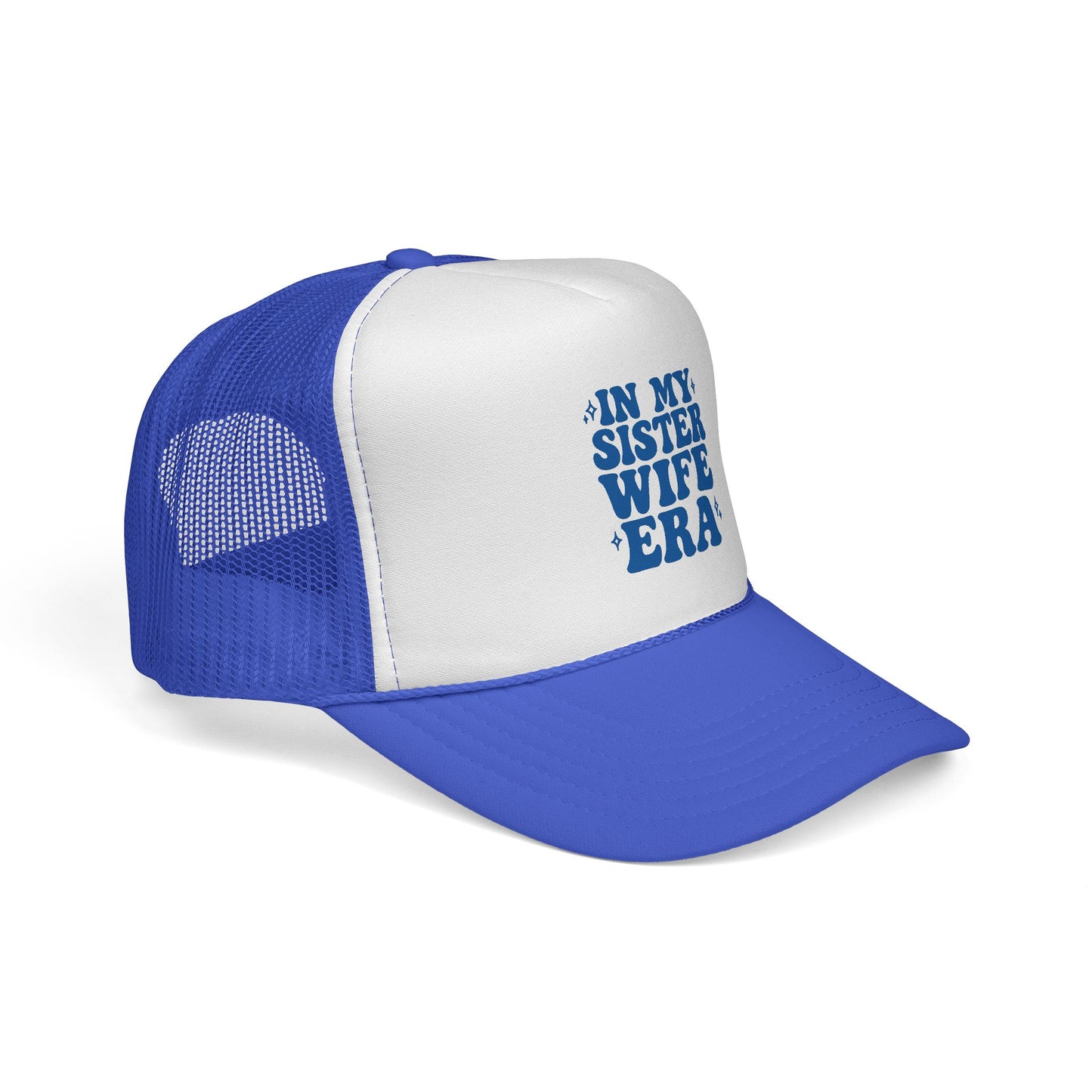 Blue In My Sisterwife Era Trucker Hat – Retro Mesh Cap, Adjustable Snapback