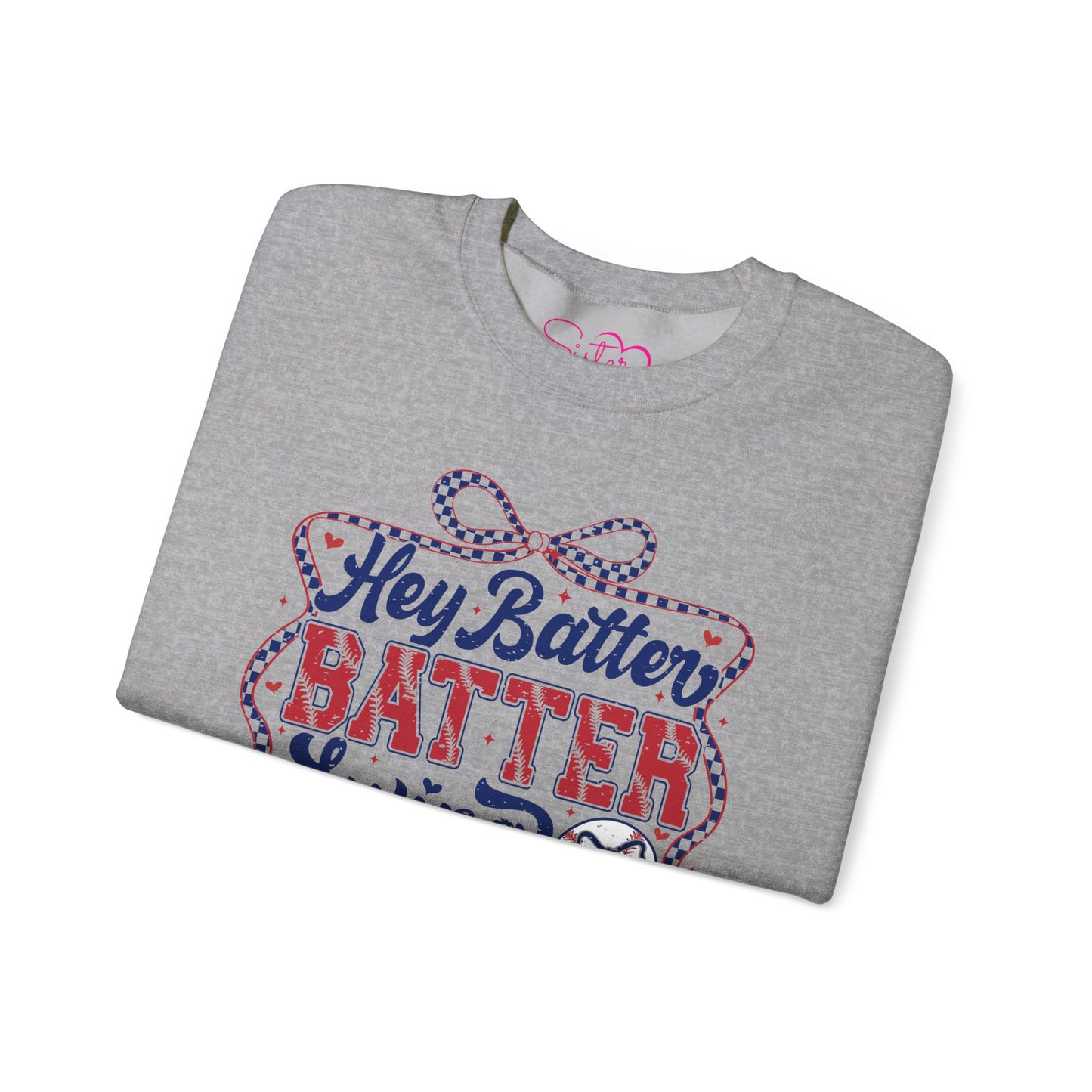 Hey Batter Batter Swing Sweatshirt | Playful Swinger Humor Pullover | ENM & Polyamory Lifestyle Apparel