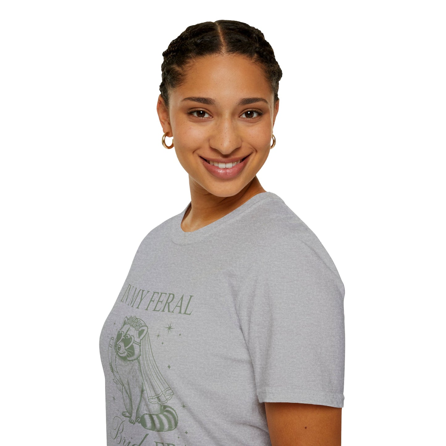 In My Feral Bride Era Shirt – Funny Bachelorette Party Tee, Chaotic Bride Humor Wedding Shirt, Poly-Friendly Unisex Gildan 64000