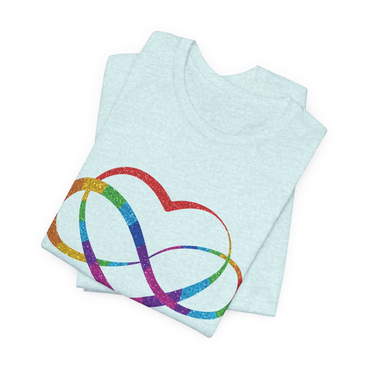 Polyamory Heart T-Shirt – Ethical Non-Monogamy Unisex Tee | Rainbow Poly Pride & Inclusive Love Shirt