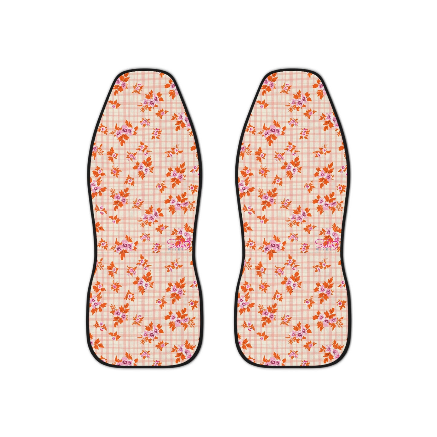 Boho Floral Car Seat Covers – Retro Aesthetic Auto Decor | Polyamory & ENM Friendly