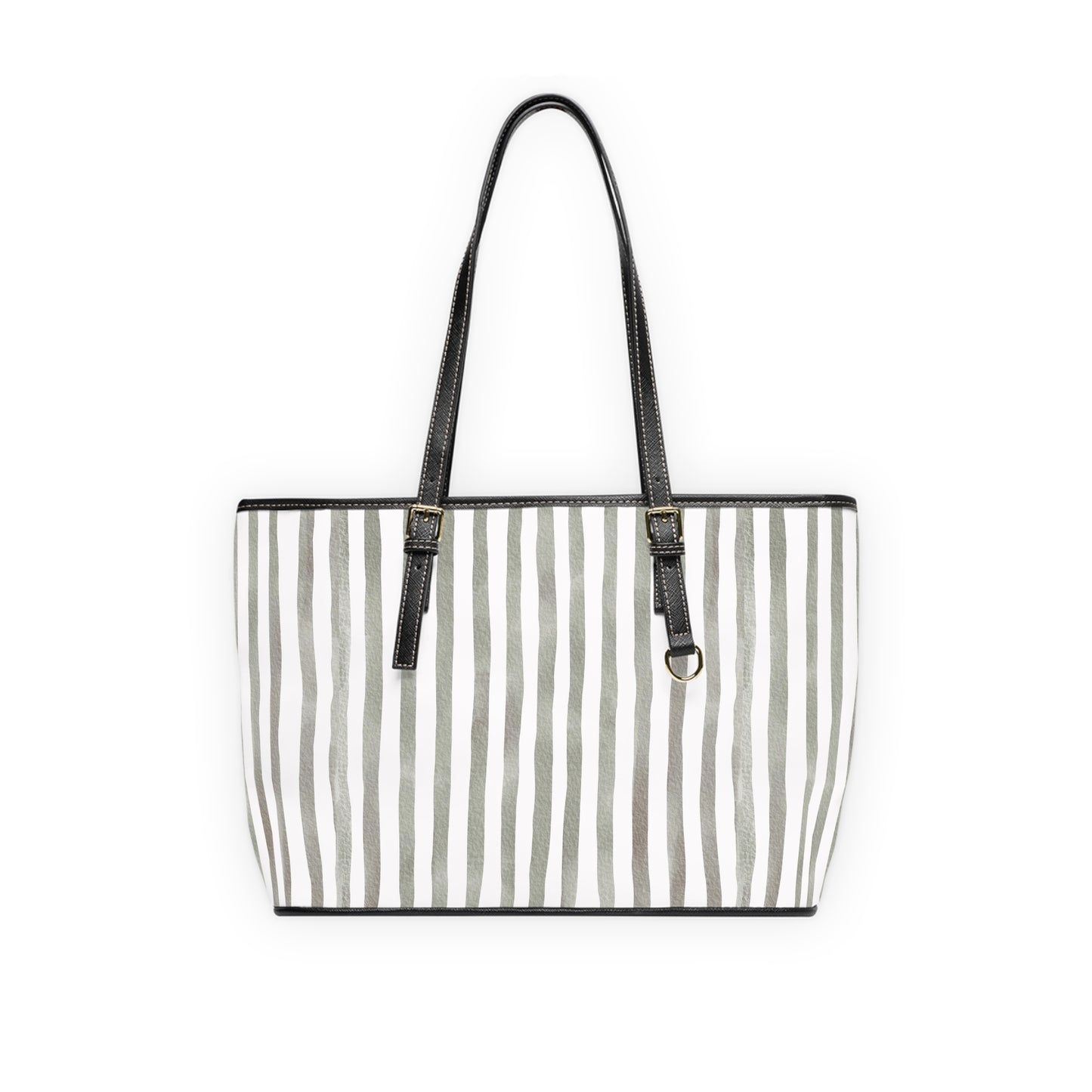 XL Stripe Shoulder Purse – Polyamory Sisterwives ENM Friendly Tote | Swinger Lifestyle Handbag | Soft Blush Minimalist Weekend Bag