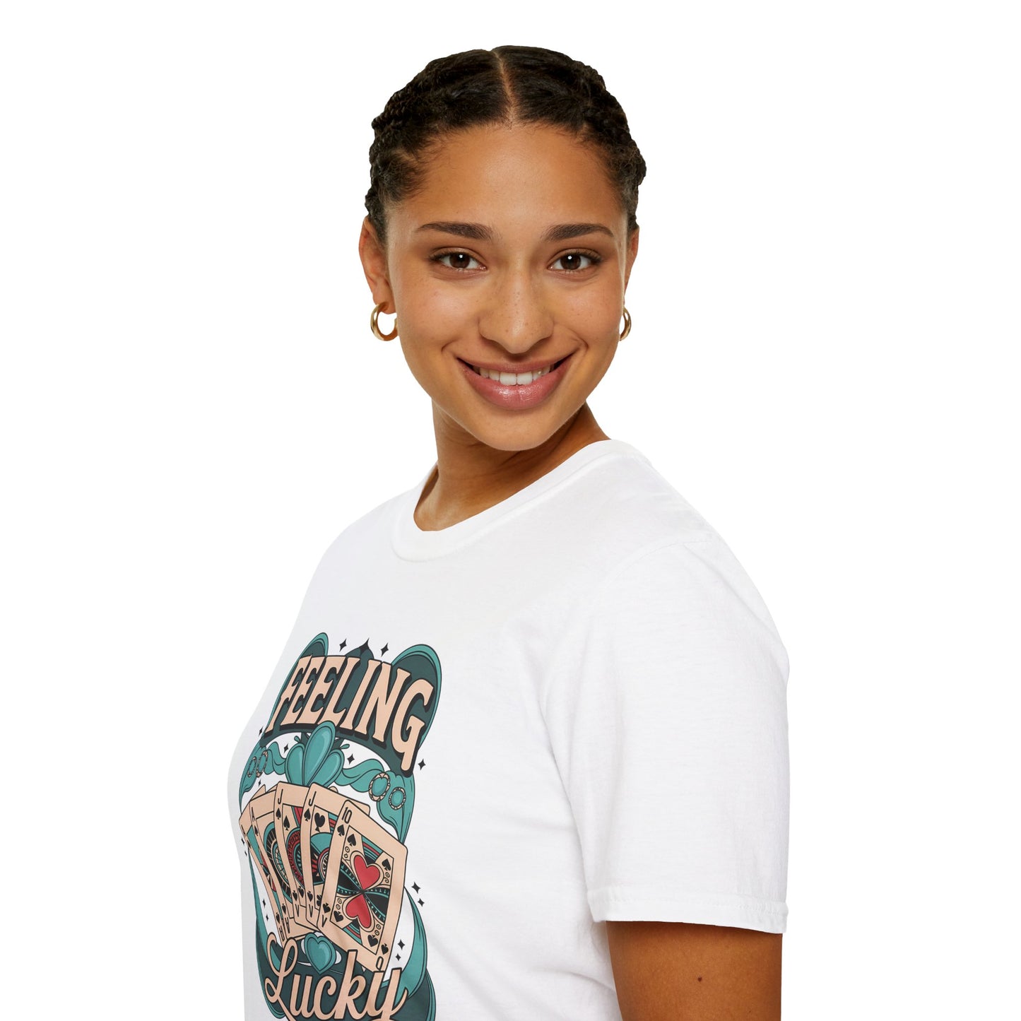 Feeling Lucky Shirt – Vintage Casino Graphic Tee, Lucky Cards St Patrick’s Day Shirt, Poly-Friendly ENM Unisex Gildan 64000