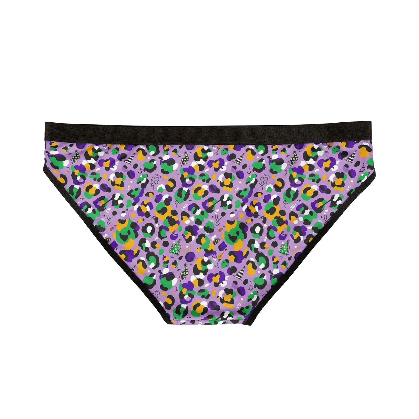 Mardi Gras Print Ladies Panties | Matching Couple & Throuple Polyamory Underwear
