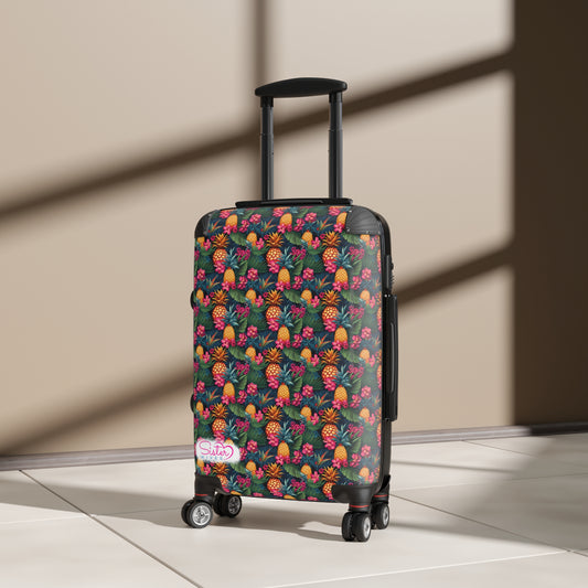 SisterWives Tropical Pineapple Suitcase - Luggage, Travel Gear, Vacation Essential, Summer Adventure Bag, Stylish Travel Accessory