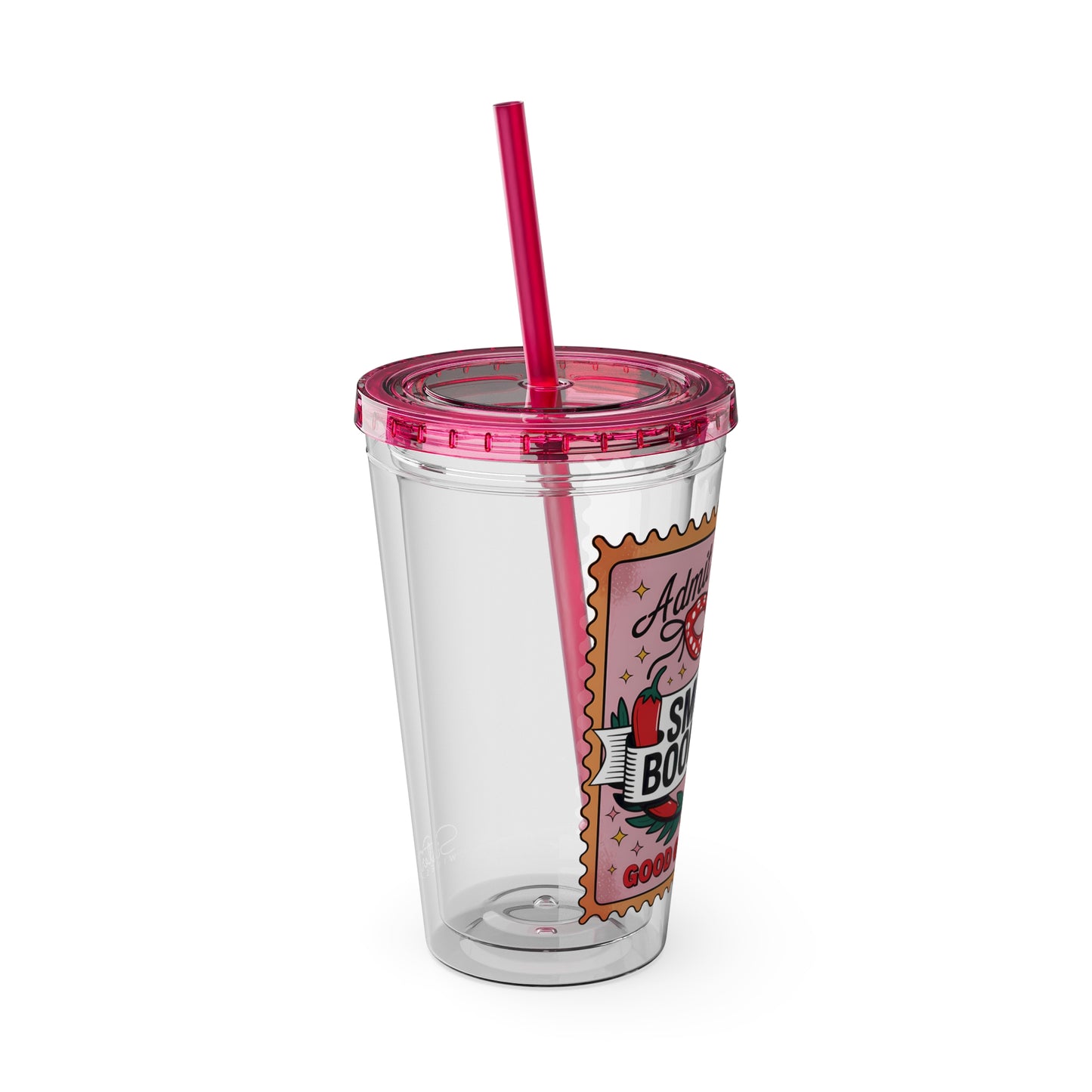 Admit One: Smutty Book Club – 16oz Sunsplash Tumbler | Polyamory Pride Cup | ENM Lifestyle Drinkware | Swinger Aesthetic Travel Cup | Spicy Romance Reader Gift | Poly, Open Relationship, Hotwife Vibes...