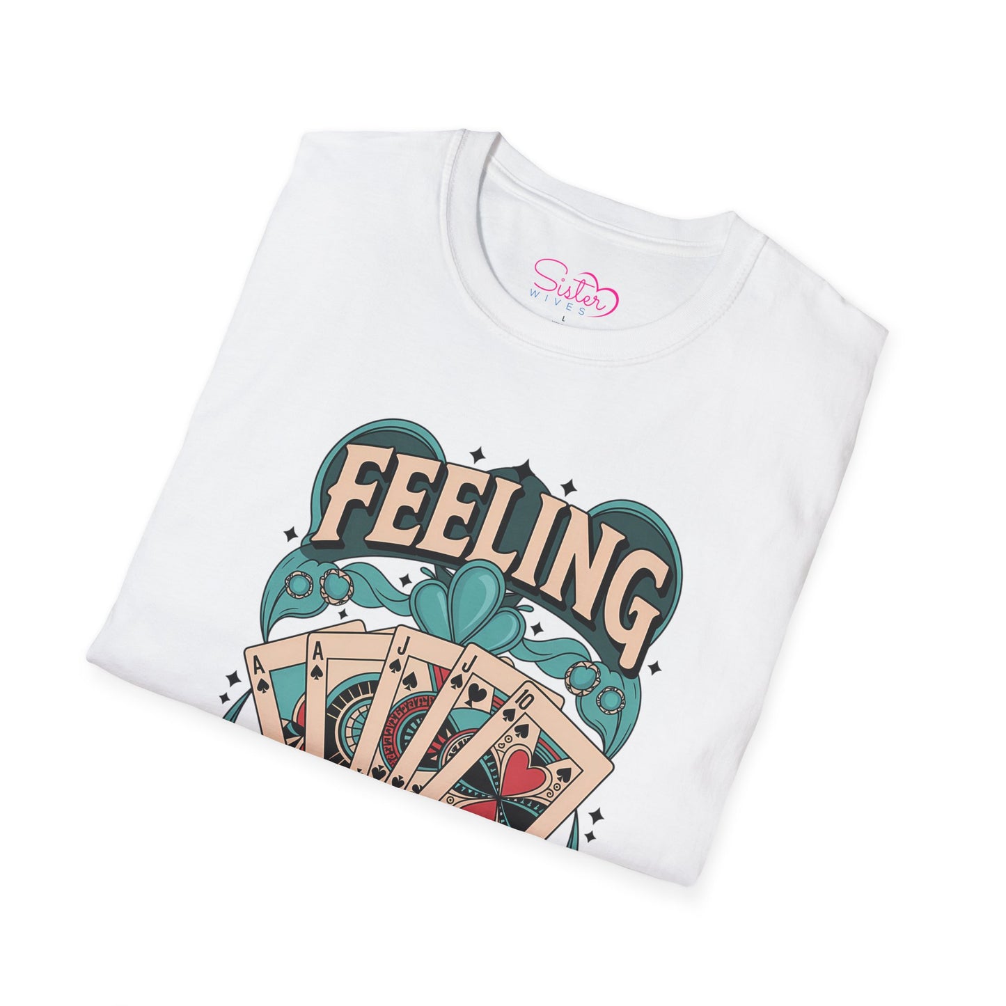 Feeling Lucky Shirt – Vintage Casino Graphic Tee, Lucky Cards St Patrick’s Day Shirt, Poly-Friendly ENM Unisex Gildan 64000