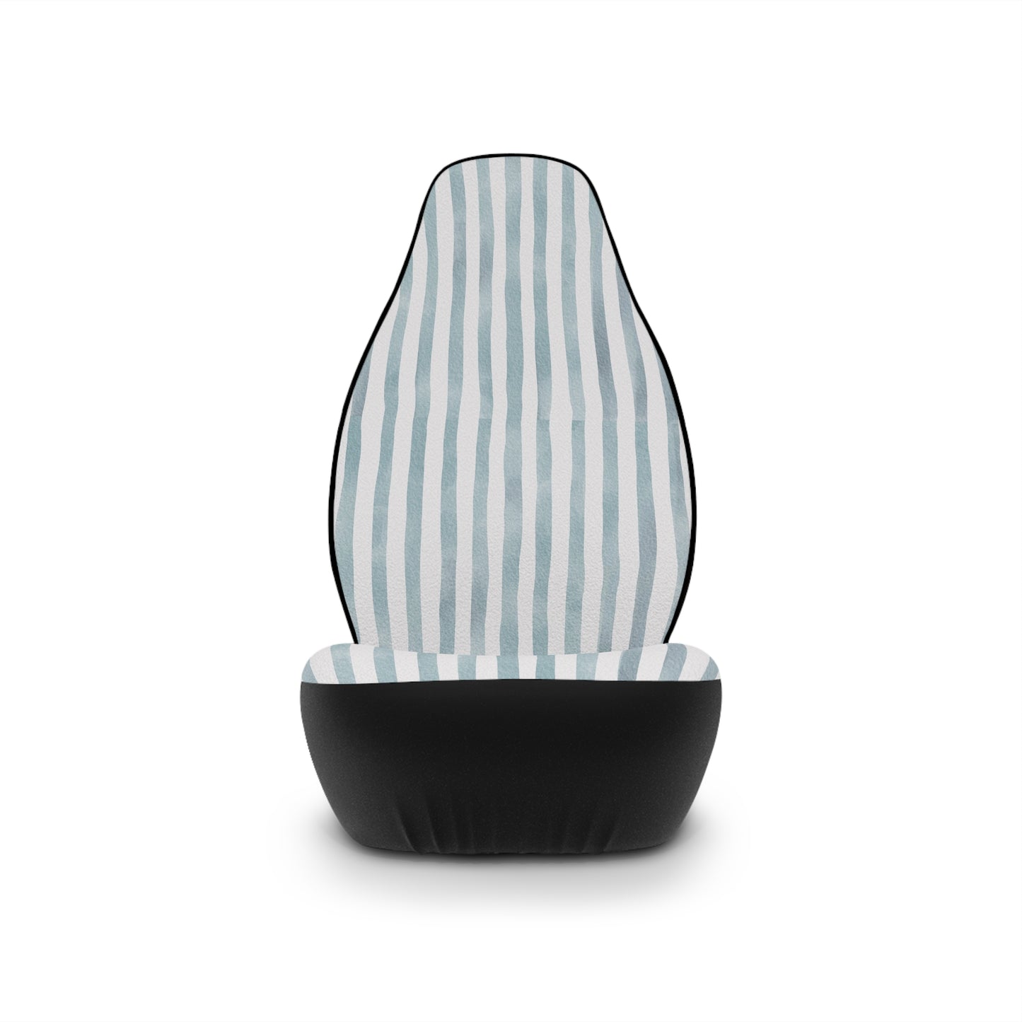 Light Blue Stripe Car Seat Covers – Minimalist Boho Auto Decor | Polyamory & ENM Friendly