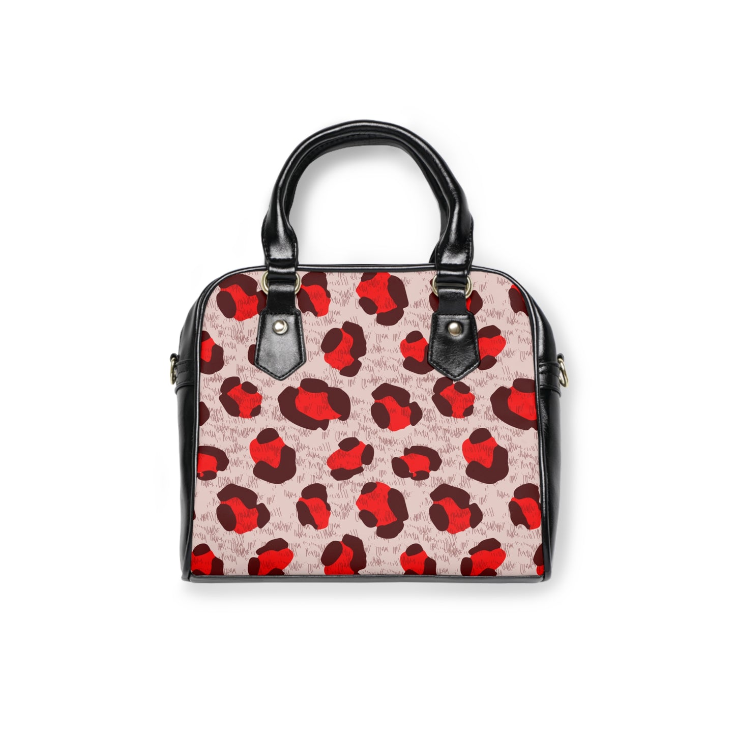Leopard Heart Shoulder Handbag – Valentine Leopard PU Leather Purse, Polyamory & ENM Friendly Fashion Bag, Love-Positive Gift