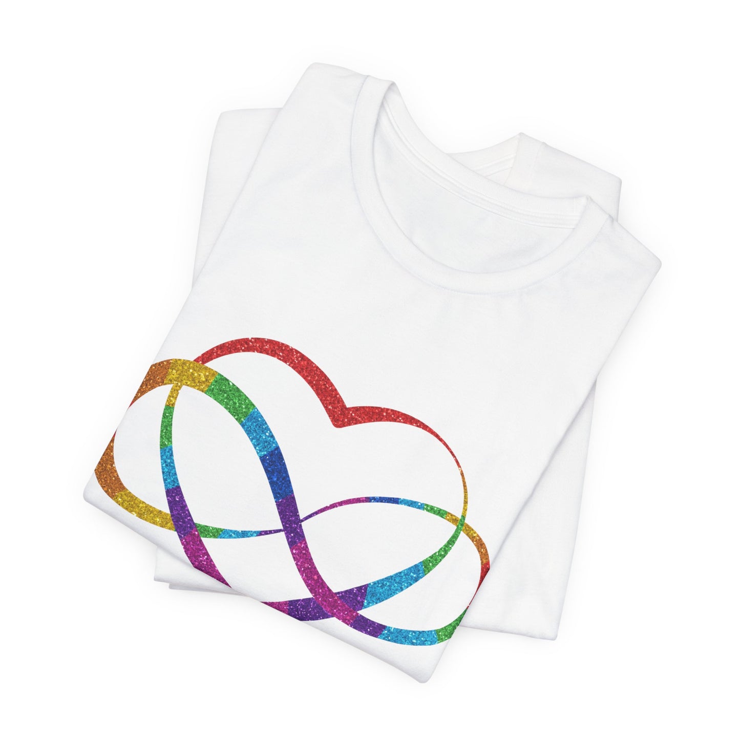 Polyamory Heart T-Shirt – Ethical Non-Monogamy Unisex Tee | Rainbow Poly Pride & Inclusive Love Shirt
