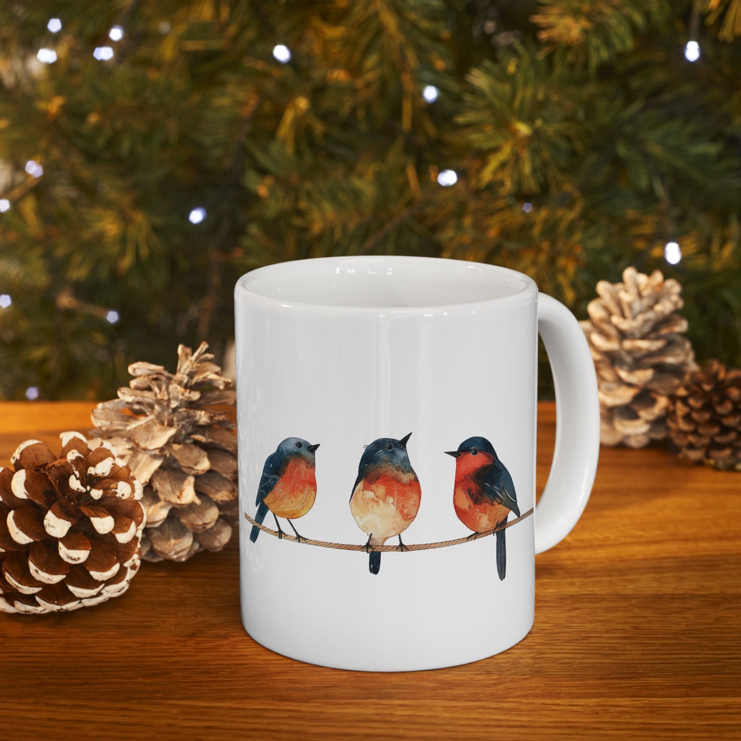 Three Birds Mug | Chosen Family Coffee Cup | Polyamory & Sisterwives Symbol Mug | Ethical Non-Monogamy Gift | Cozy Ceramic Mug