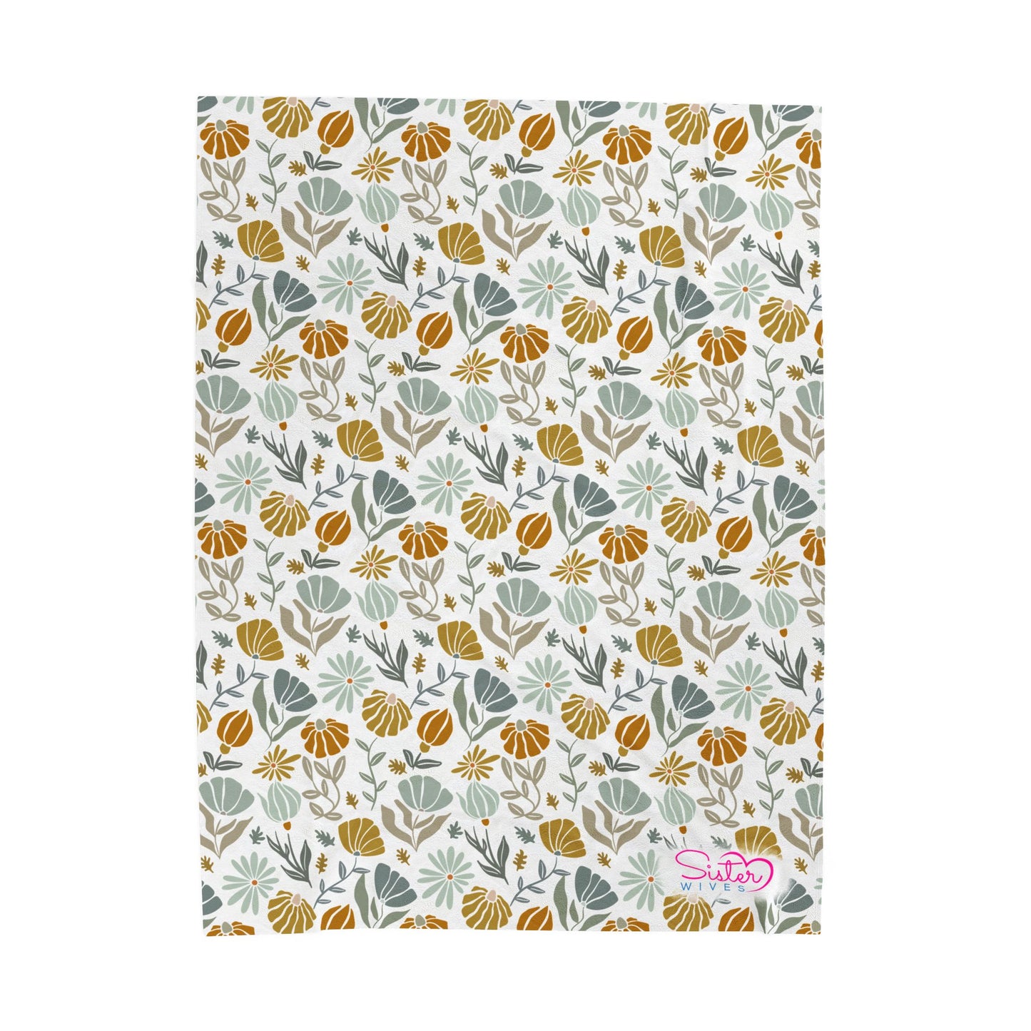 Boho Floral Throw Blanket – Cozy Botanical Home Decor | Polyamory & ENM Friendly