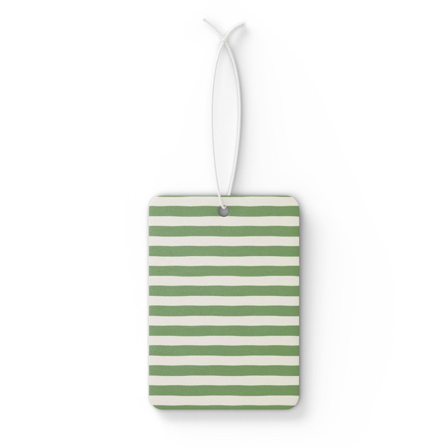 Green Stripe Car Air Freshener – Sage Minimalist Aesthetic Hanging Diffuser | Pine, New Car & Black Ice Scents