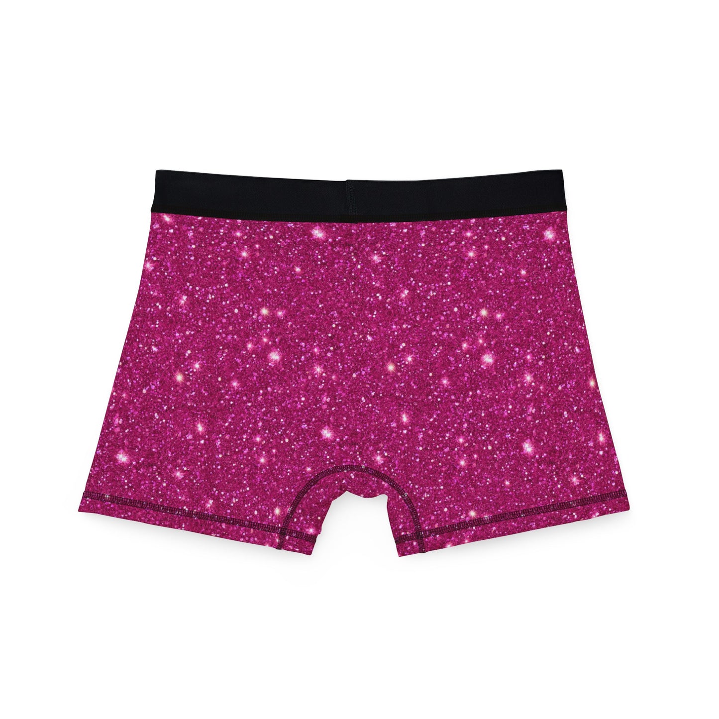 Men’s Valentine’s Glitter Boxer Briefs – Pink Sparkle Boxers, Polyamory & Swinger Friendly Underwear, ENM Pride, Matching Couples Sets Available