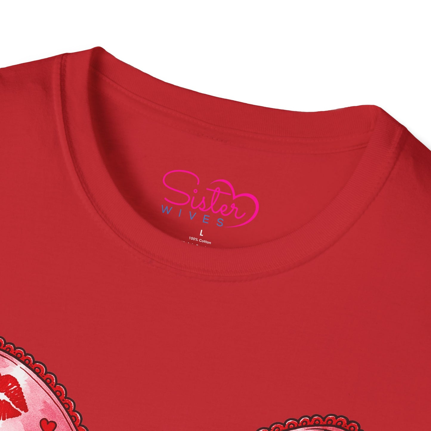 Red Coquette Bow Shirt – Flirty Valentine Bow T-Shirt, Polyamory ENM Non-Monogamy Symbol Tee, Unisex Gildan 64000