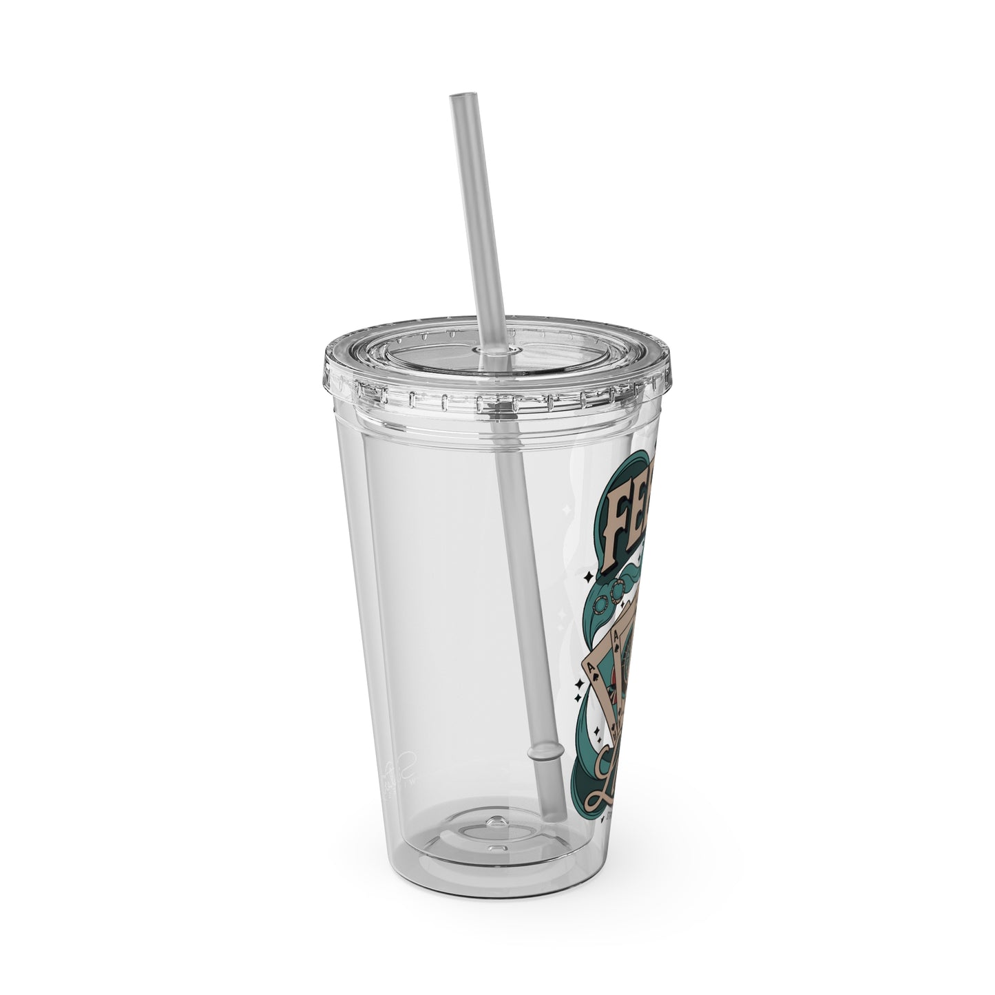 Feeling Lucky? Swinger Lifestyle 16oz Sunsplash Tumbler | Polyamory Pride Cup | ENM Drinkware | Ethical Non-Monogamy Gift | Open Relationship Aesthetic | Lifestyle Party Travel Cup