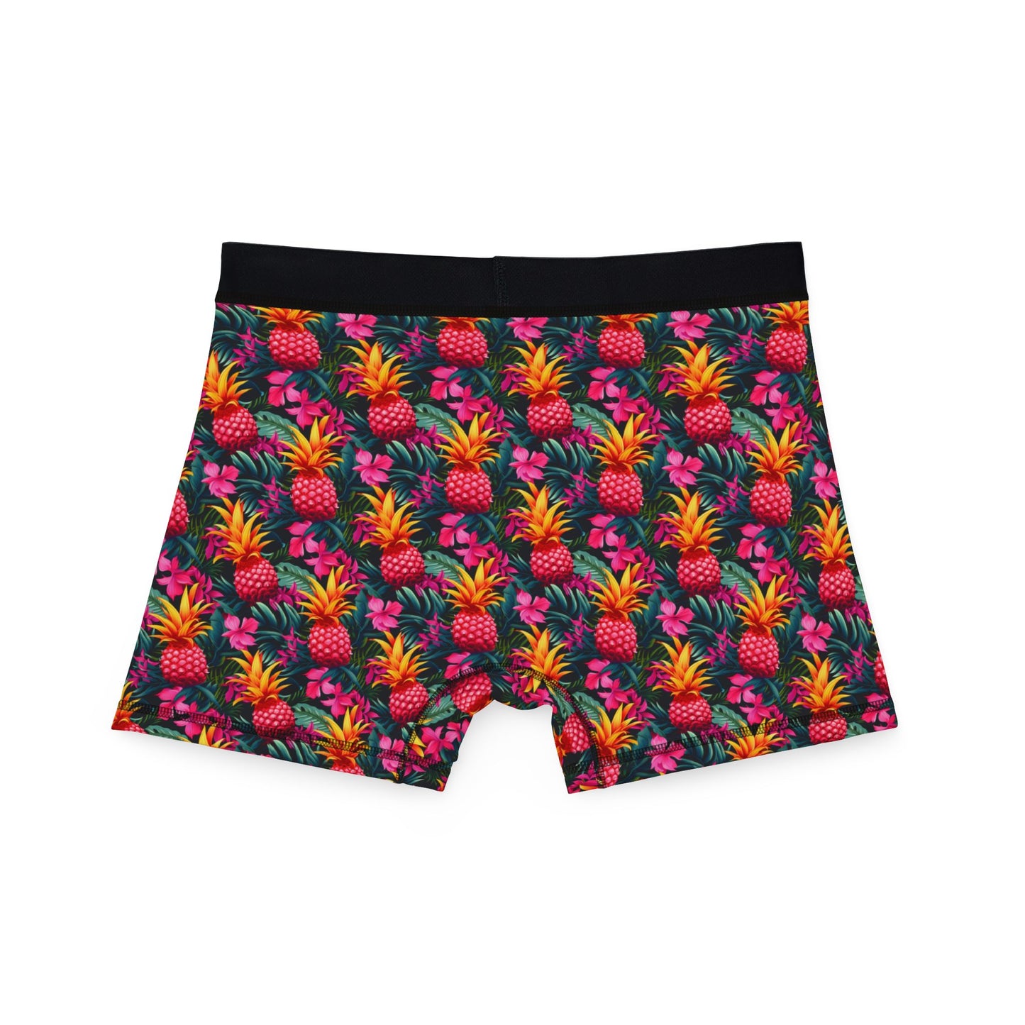 Sisterwives Pink Pineapple Paradise Men's Boxers | Fun Swinger Underwear, Summer Loungewear, Tropical Gift, Comfortable Boxers, Vibrant Print