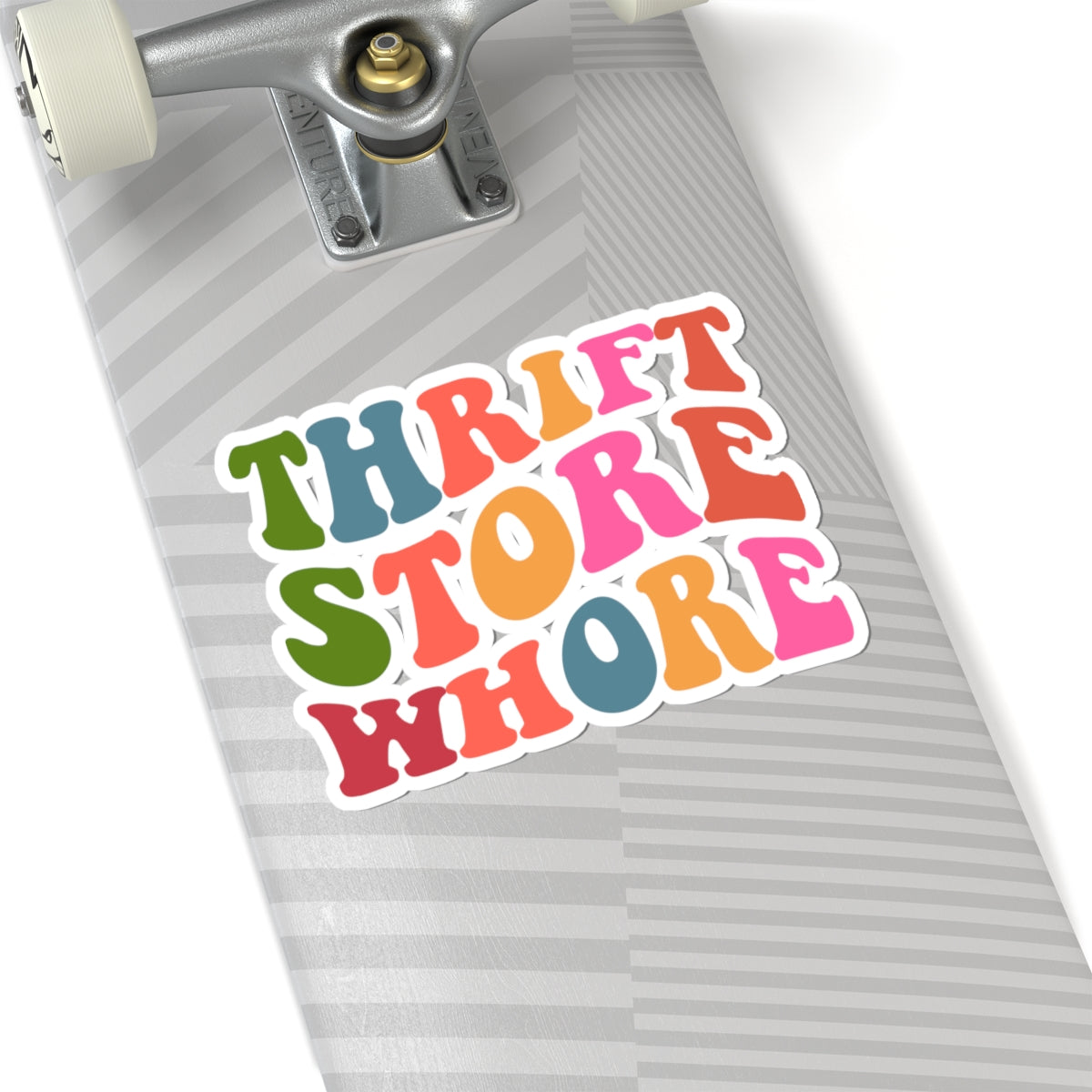 Thrift Store Whore Kiss Cut Sticker – Funny Thrifting Vinyl Sticker | Vintage Lover Laptop Decal | Bold Statement Sticker