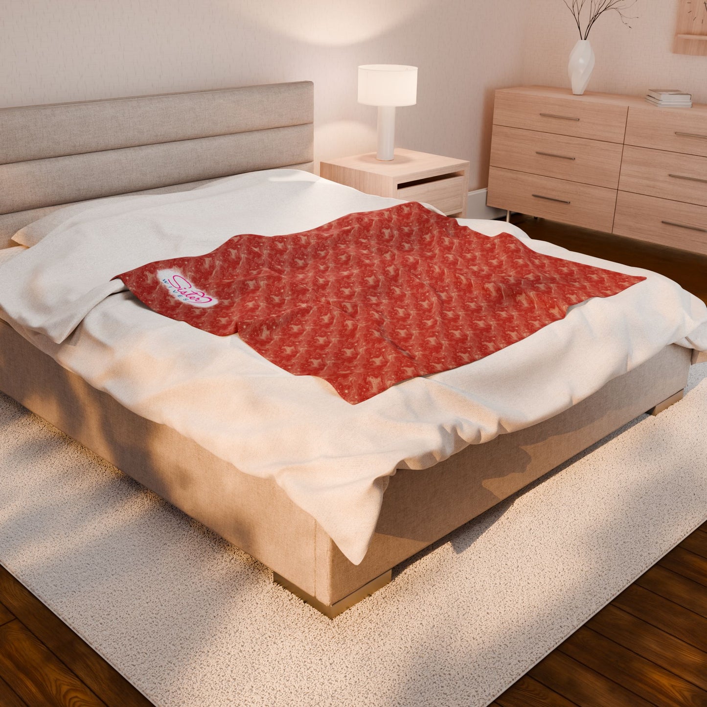 Sister Wives Red Oil Slick Cozy Velveteen Plush Blanket for Comfort & Warmth, Great for Home Decor, Gifts, Living Room, Couch, Bedroom