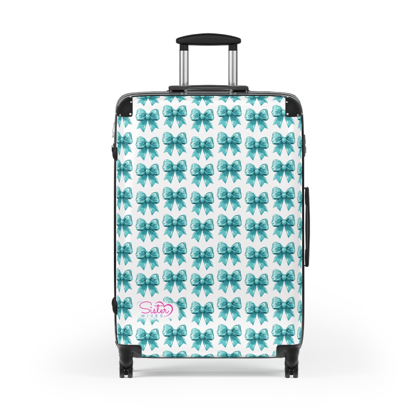 Coquette Blue Bows Sisterwives Suitcase - Luggage, Travel Gear, Vacation Essential, Summer Adventure Bag, Stylish Travel Accessory