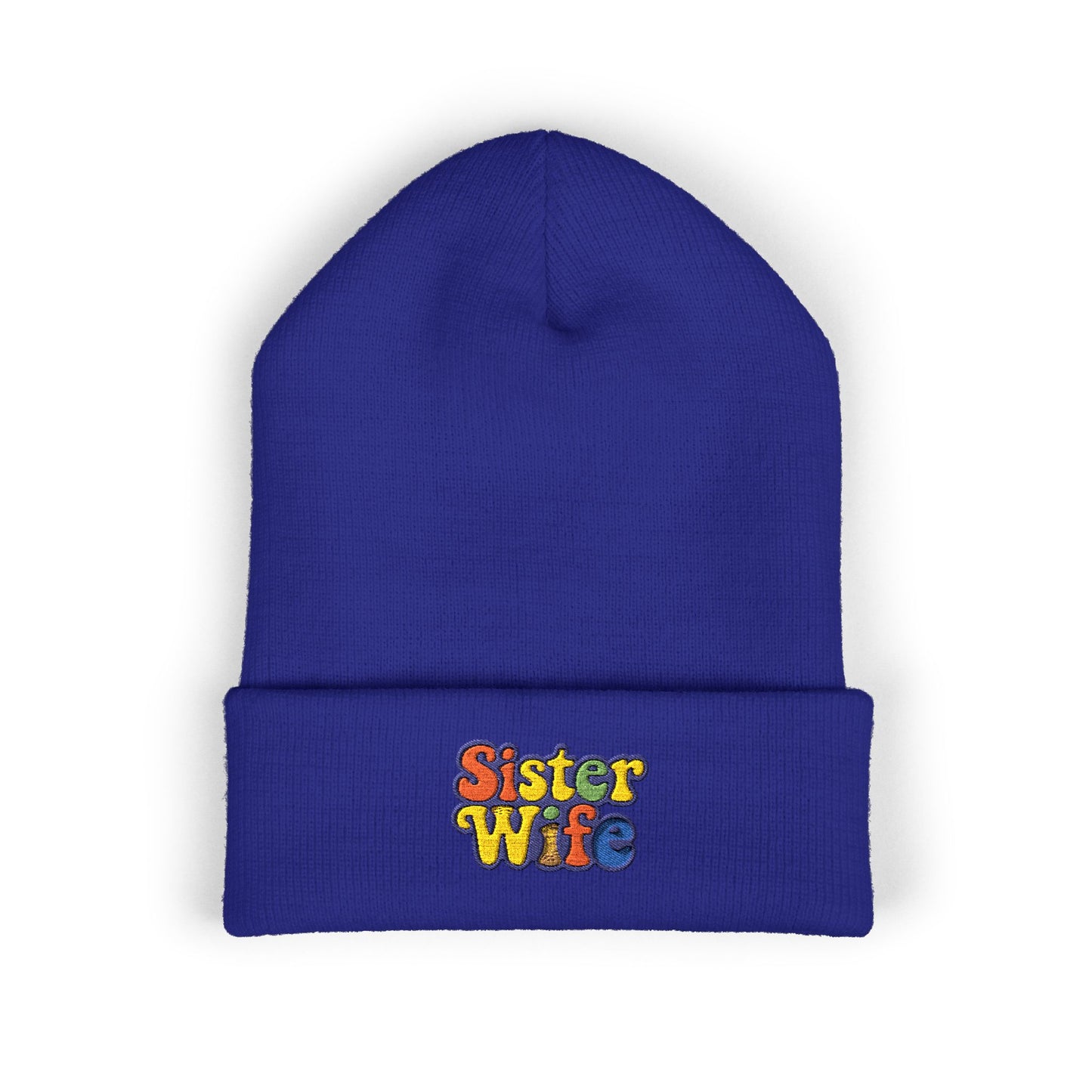 Embroidered Sister Wife Beanie || Cozy Winter Hat || Perfect Gift for Her || Unique Birthday Present || Warm Knit Cap