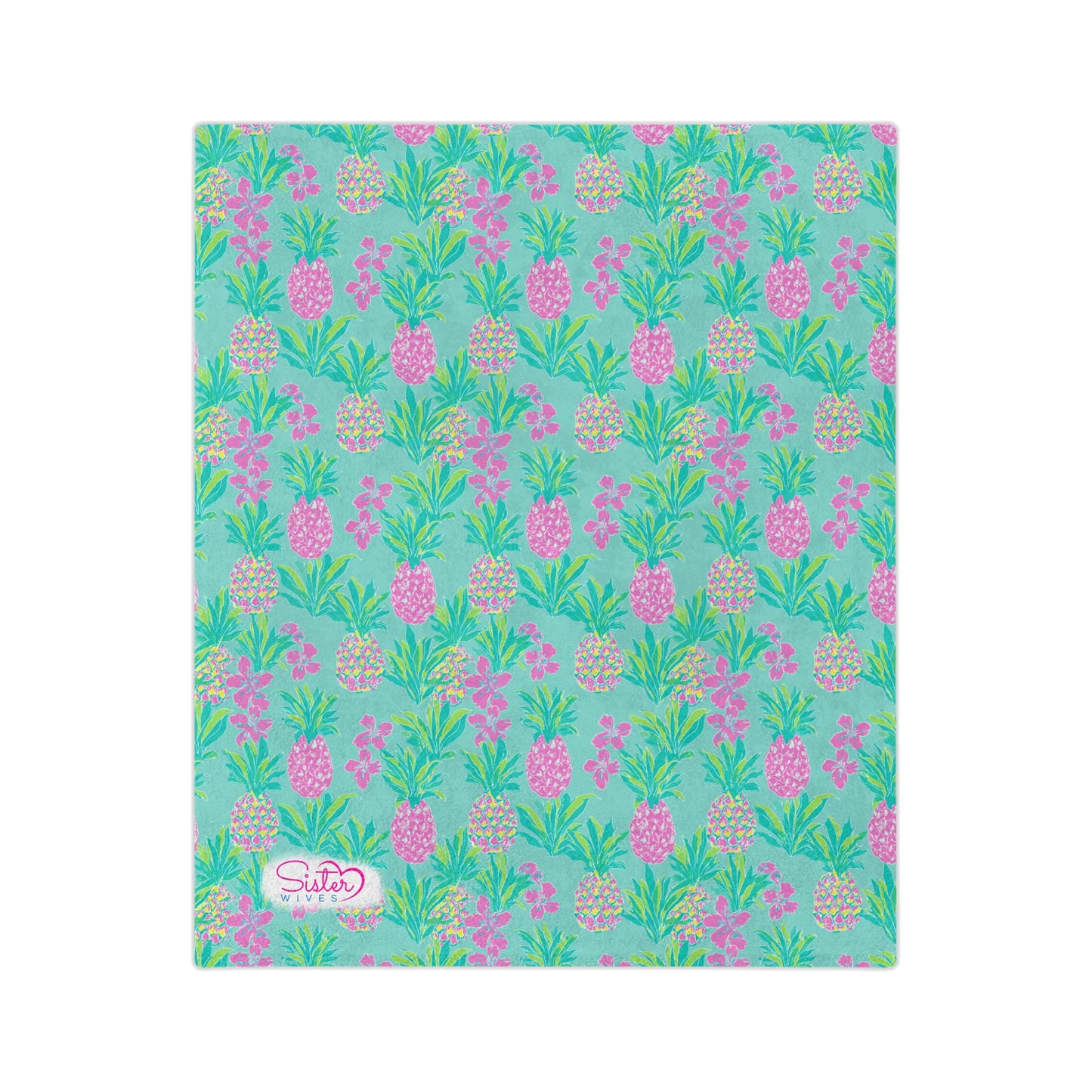 Sisterwives Preppy Turquoise Pineapple Velveteen Blanket, Cozy Throw for Beach Lovers, Bright Home Decor, Perfect Gift for Summer Celebrations, Pineapple [...]