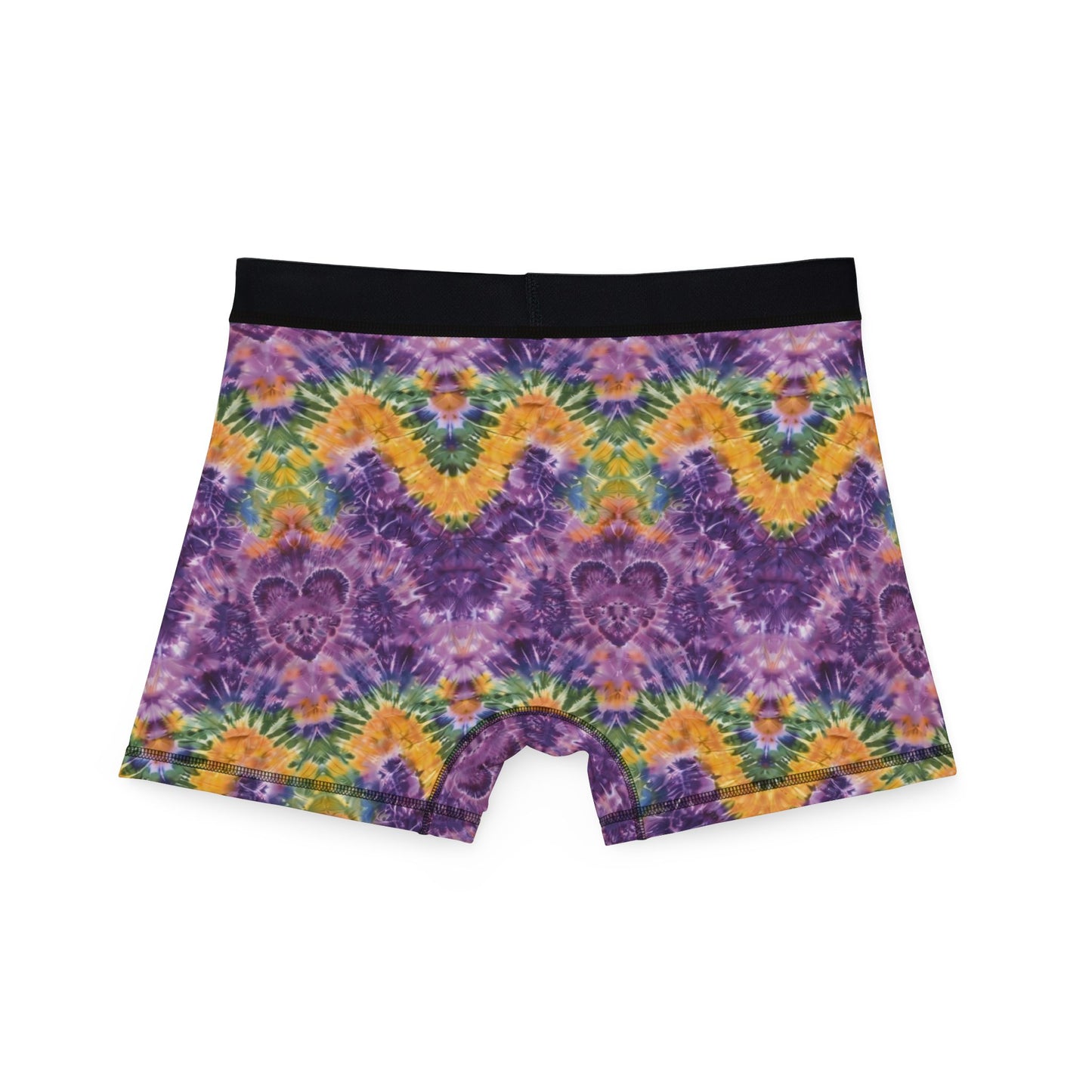 Mardi Gras Tie-Dye Men’s Boxer Briefs | Polyamory ENM Pride Underwear | Ethical Non-Monogamy Lifestyle Boxers | Colorful Festival-Inspired Men’s Underwear