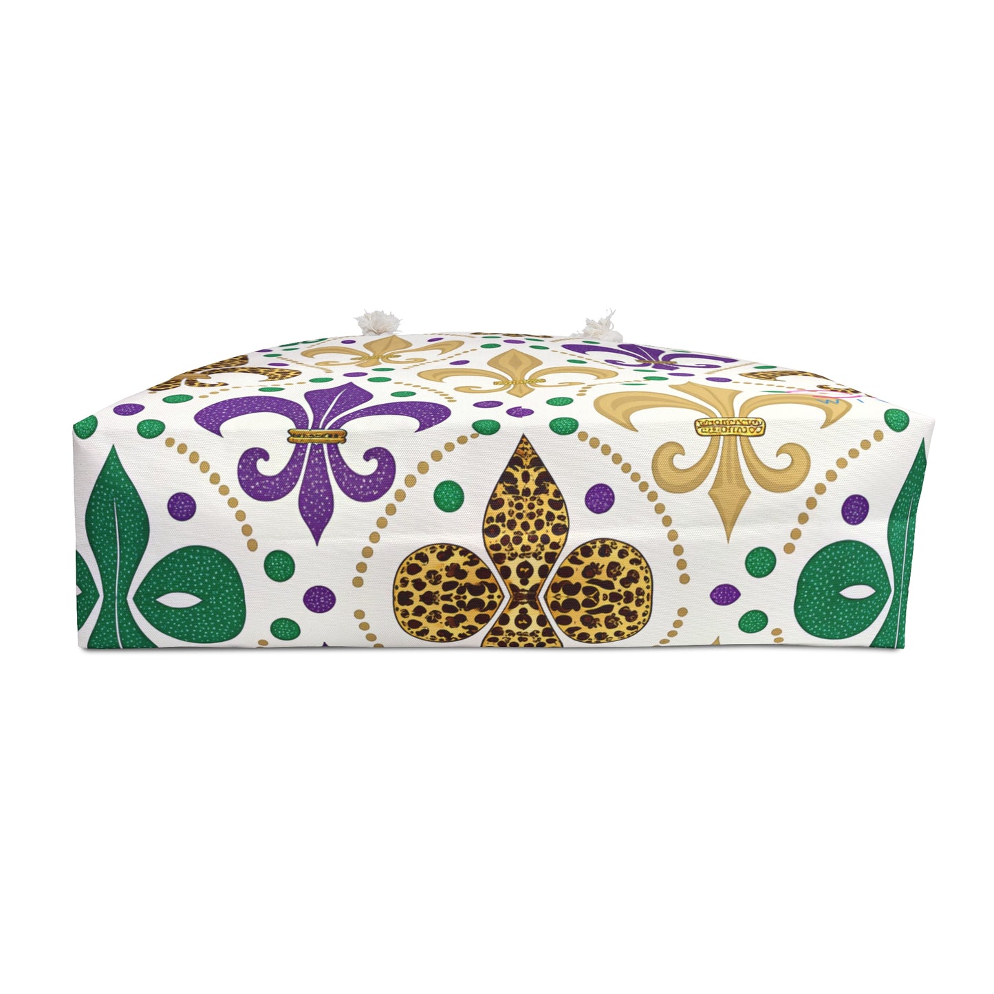 Mardi Gras Cheetah Print Weekender Bag | Polyamory ENM Friendly Travel Tote | Matching Couple & Throuple Overnight Bag | Festival & Cruise Carryall