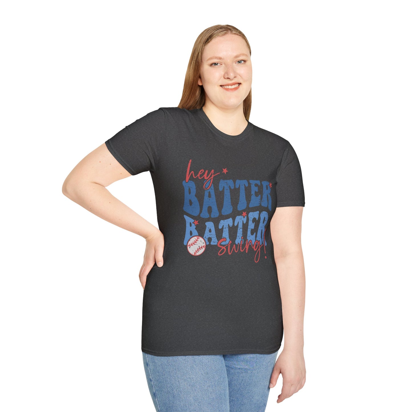 Hey Batter Batter Swing T-Shirt | Playful Swinger Humor Tee | ENM & Polyamory Lifestyle Apparel