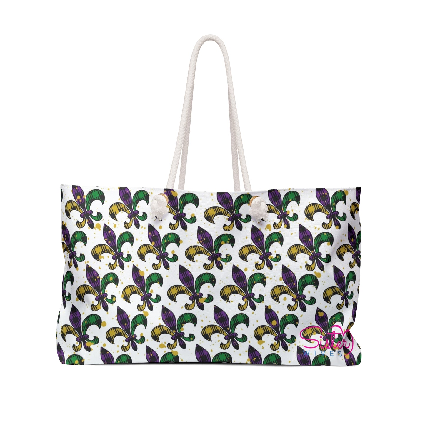 Mardi Gras Weekender Bag | Polyamory ENM Friendly Travel Tote | Matching Couple & Throuple Overnight Bag | Festival & Cruise Carryall
