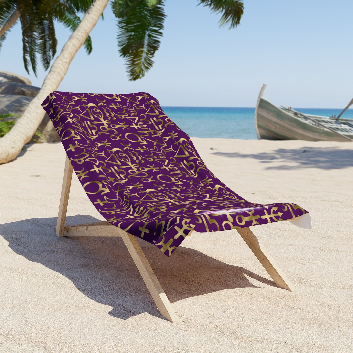 Celestial Zodiac Polyamory Beach Towel | ENM & Non-Monogamy Friendly Astrology, Zodiac & Magical Aesthetic Pool Towel
