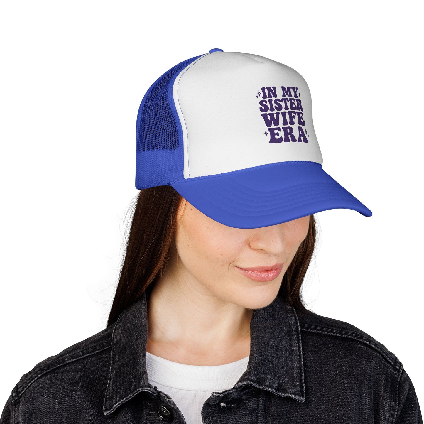 Purple In My Sisterwife Era Trucker Hat – Retro Mesh Cap, Adjustable Snapback