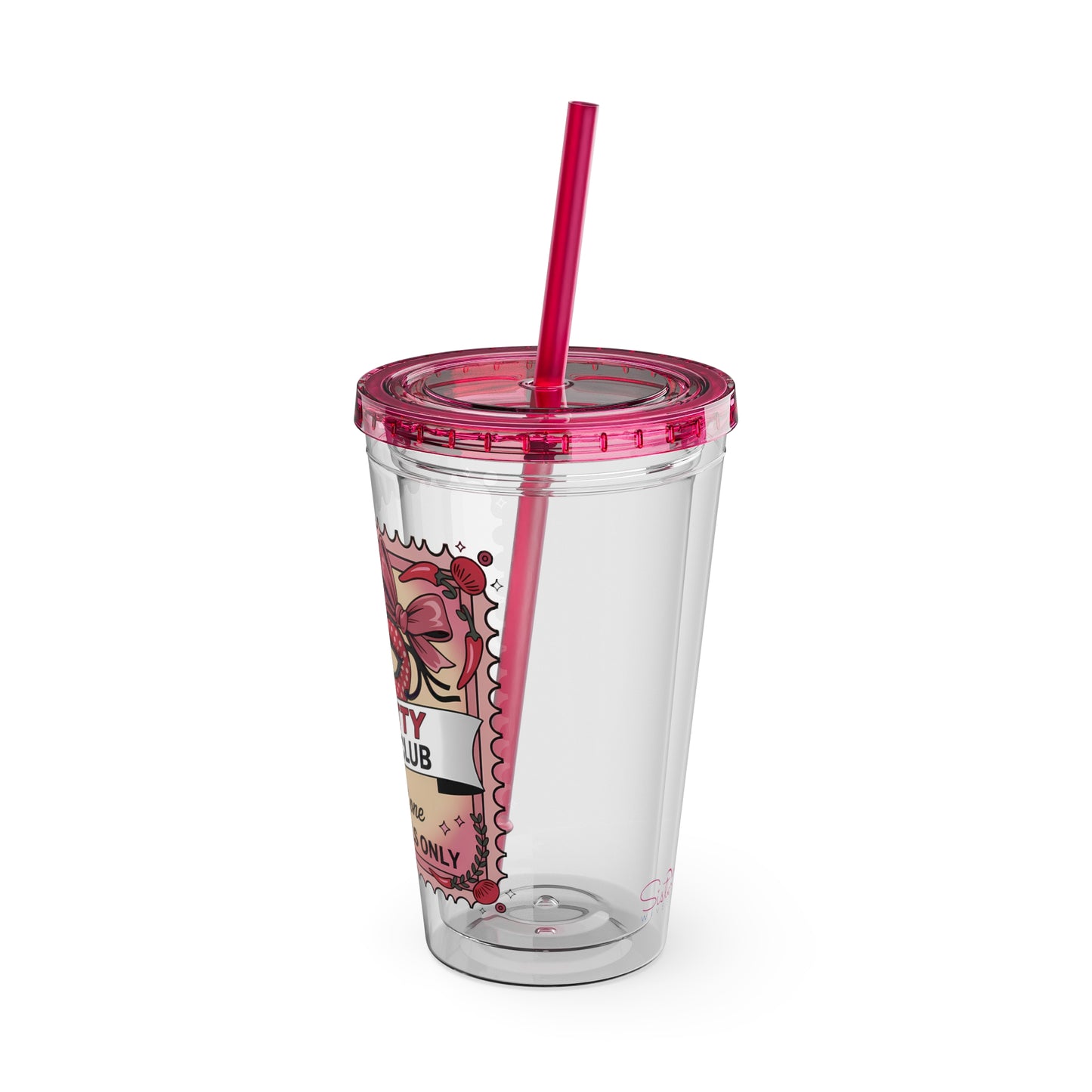 Admit One: Smutty Book Club – 16oz Sunsplash Tumbler | Polyamory Pride Cup | ENM Lifestyle Drinkware | Swinger Aesthetic Travel Cup | Spicy Romance Reader Gift | Poly, Open Relationship,...
