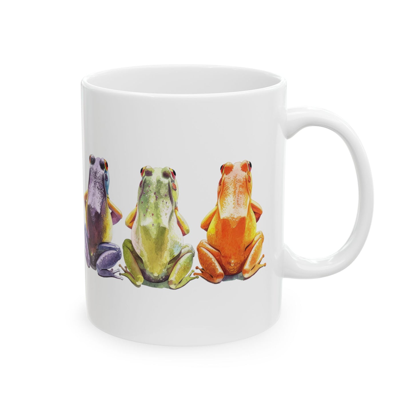 Three Frogs Mug | Chosen Family Coffee Cup | Polyamory & Sisterwives Symbol Mug | Ethical Non-Monogamy Gift | Cozy Ceramic Mug