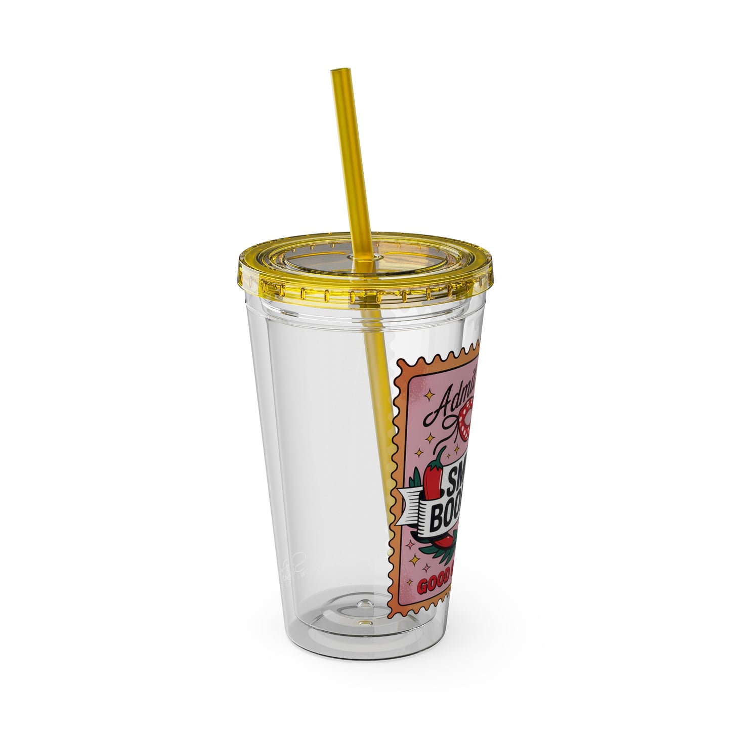 Admit One: Smutty Book Club – 16oz Sunsplash Tumbler | Polyamory Pride Cup | ENM Lifestyle Drinkware | Swinger Aesthetic Travel Cup | Spicy Romance Reader Gift | Poly, Open Relationship, Hotwife Vibes...