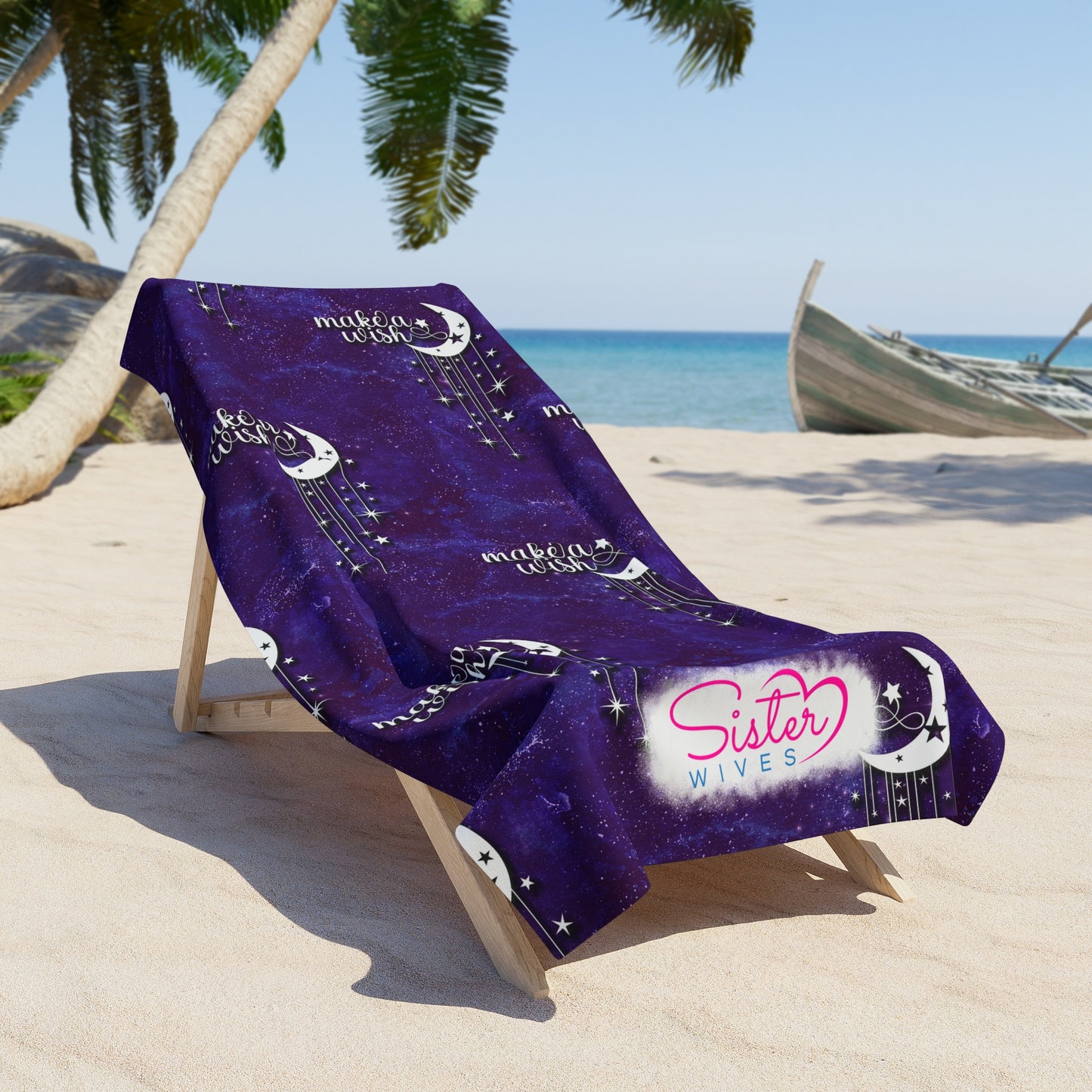 Celestial Zodiac Polyamory Beach Towel | ENM & Non-Monogamy Friendly Astrology, Zodiac & Magical Aesthetic Pool Towel