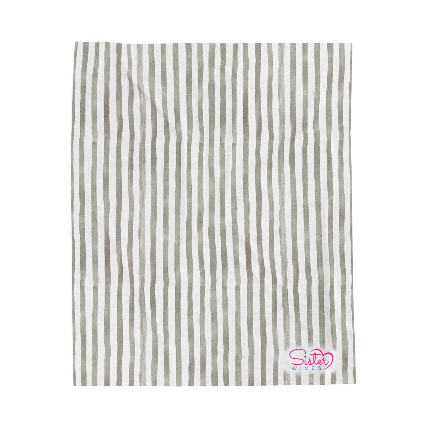 Soft Stripe Throw Blanket – Polyamory Sisterwives ENM Friendly Home Decor | Swinger Lifestyle Cozy Blanket | Minimalist Blush Stripe Throw