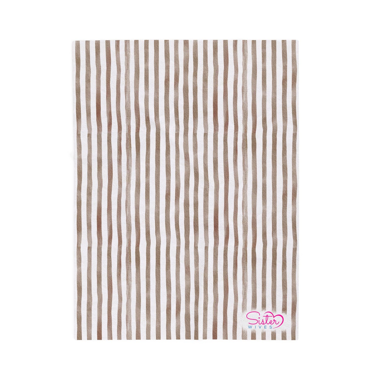 Soft Stripe Throw Blanket – Polyamory Sisterwives ENM Friendly Home Decor | Swinger Lifestyle Cozy Blanket | Minimalist Blush Stripe Throw