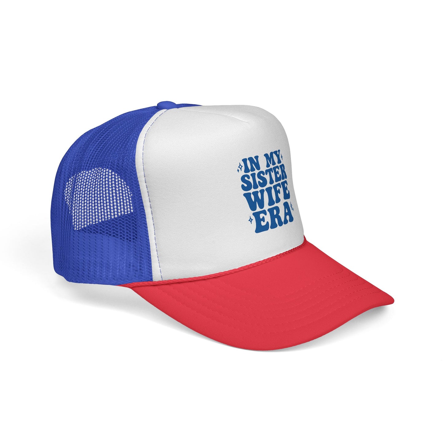 Blue In My Sisterwife Era Trucker Hat – Retro Mesh Cap, Adjustable Snapback