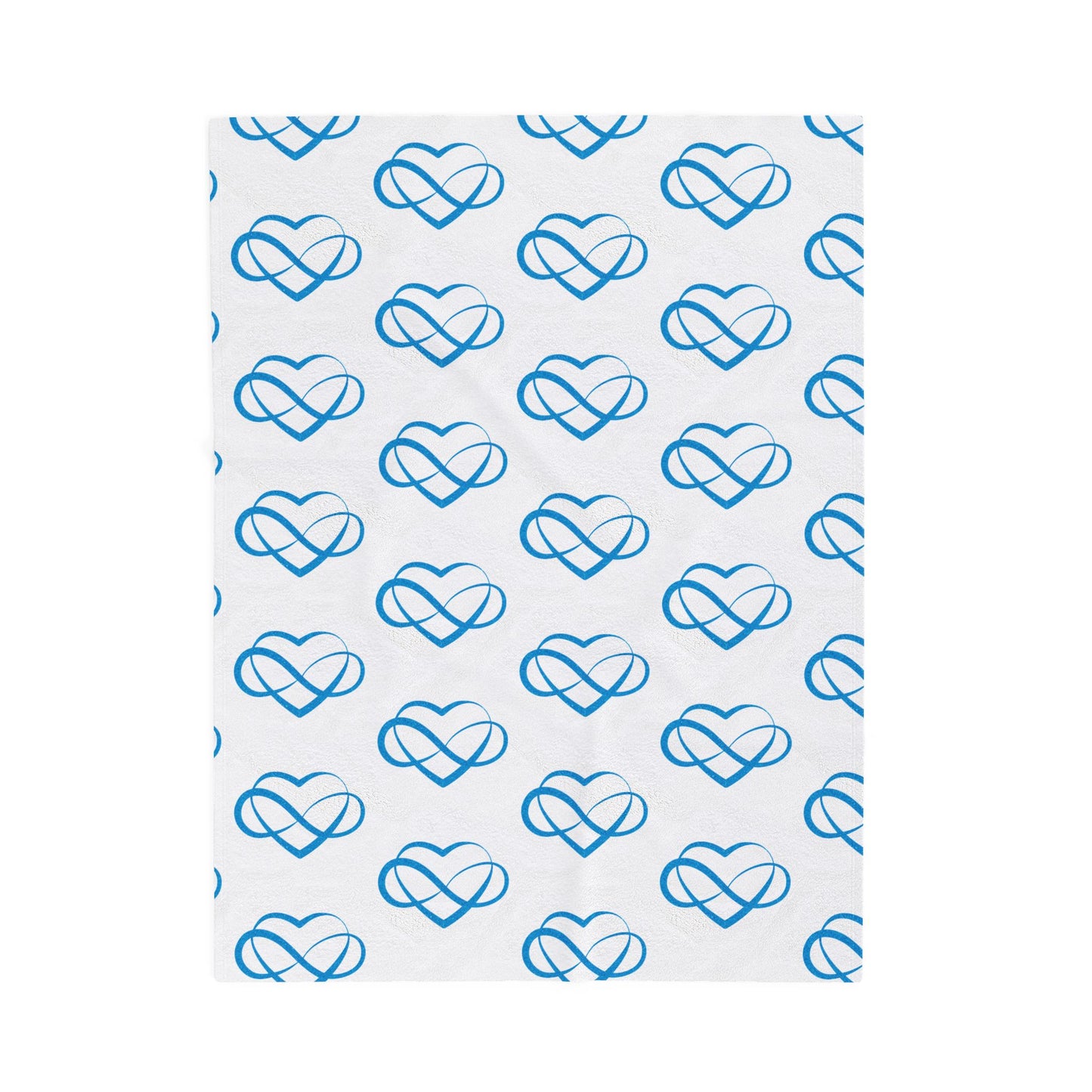 Blue Polyamory Heart Blanket – Ethical Non-Monogamy Plush Throw | Cozy Poly Pride Bedding & Calm Home Decor