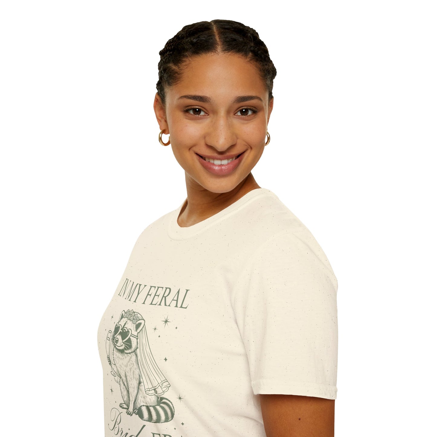 In My Feral Bride Era Shirt – Funny Bachelorette Party Tee, Chaotic Bride Humor Wedding Shirt, Poly-Friendly Unisex Gildan 64000