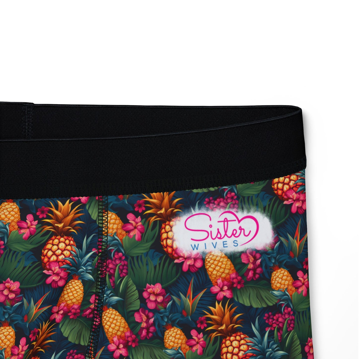 Sisterwives Pineapple Paradise Men's Boxers | Fun Swinger Underwear, Summer Loungewear, Tropical Gift, Comfortable Boxers, Vibrant Print