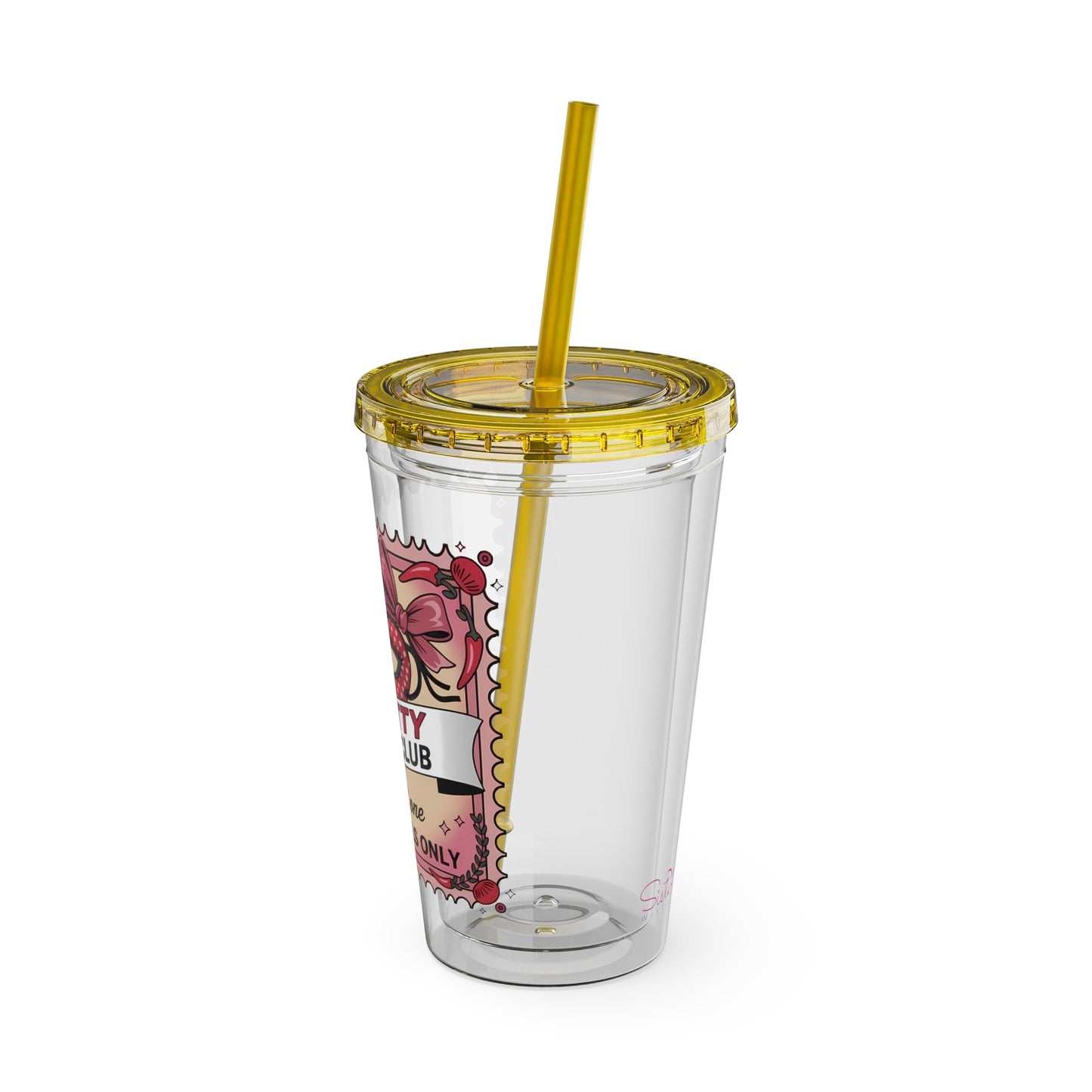 Admit One: Smutty Book Club – 16oz Sunsplash Tumbler | Polyamory Pride Cup | ENM Lifestyle Drinkware | Swinger Aesthetic Travel Cup | Spicy Romance Reader Gift | Poly, Open Relationship,...