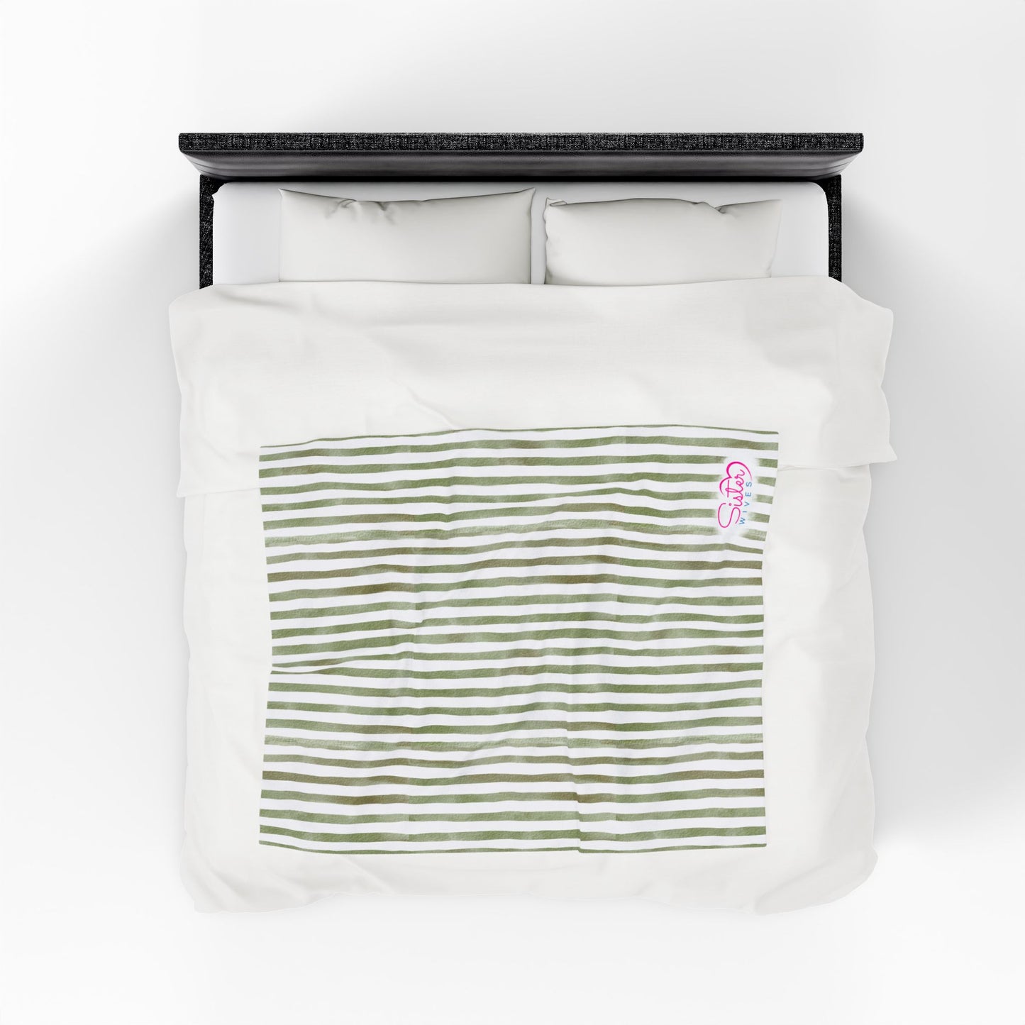 Soft Stripe Throw Blanket – Polyamory Sisterwives ENM Friendly Home Decor | Swinger Lifestyle Cozy Blanket | Minimalist Blush Stripe Throw