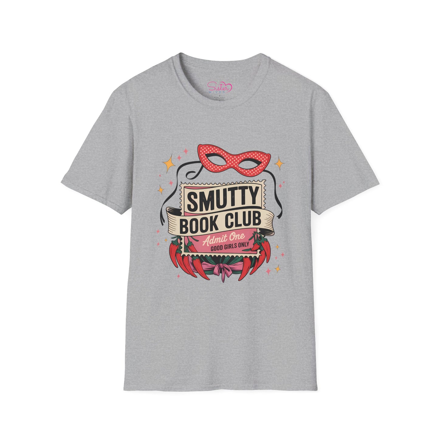 Smutty Book Club Shirt Adult Only Spicy Romance Tee, Booktok Reader Shirt, Sex Positive Poly-Friendly Unisex Gildan 64000