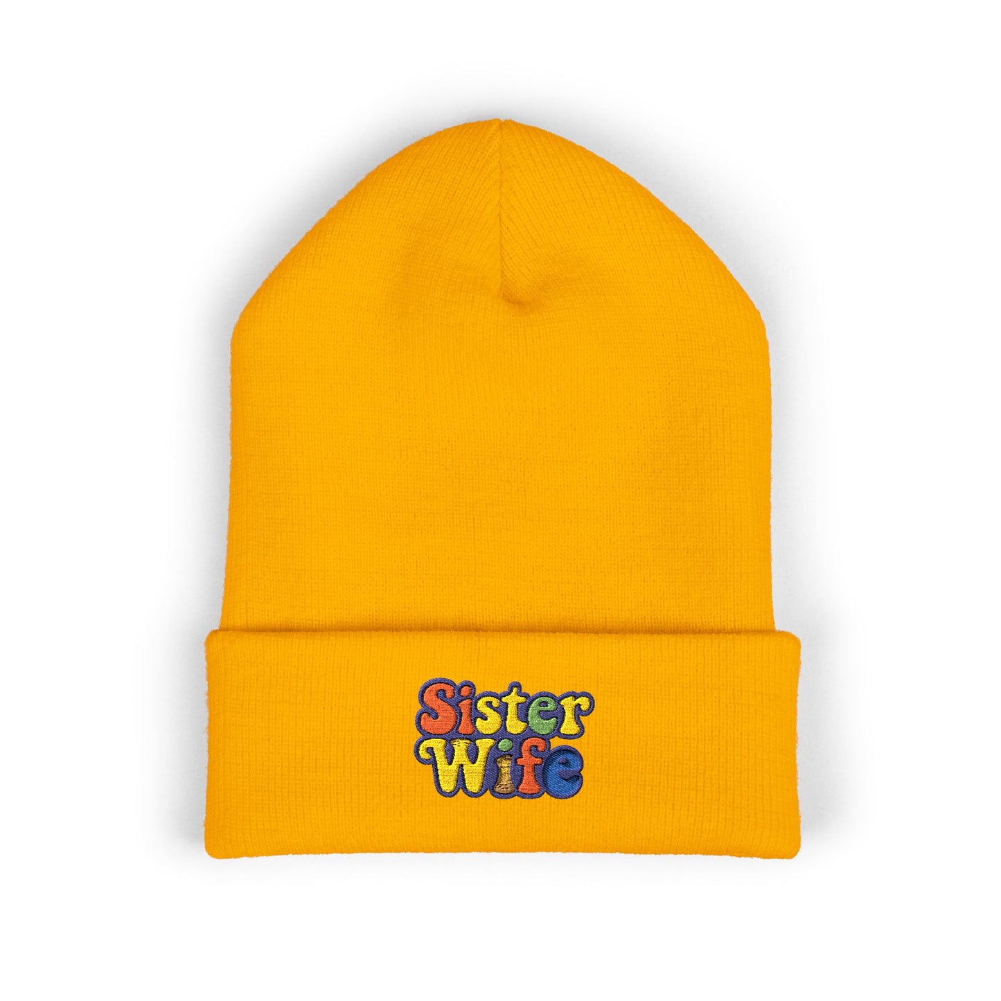 Embroidered Sister Wife Beanie || Cozy Winter Hat || Perfect Gift for Her || Unique Birthday Present || Warm Knit Cap