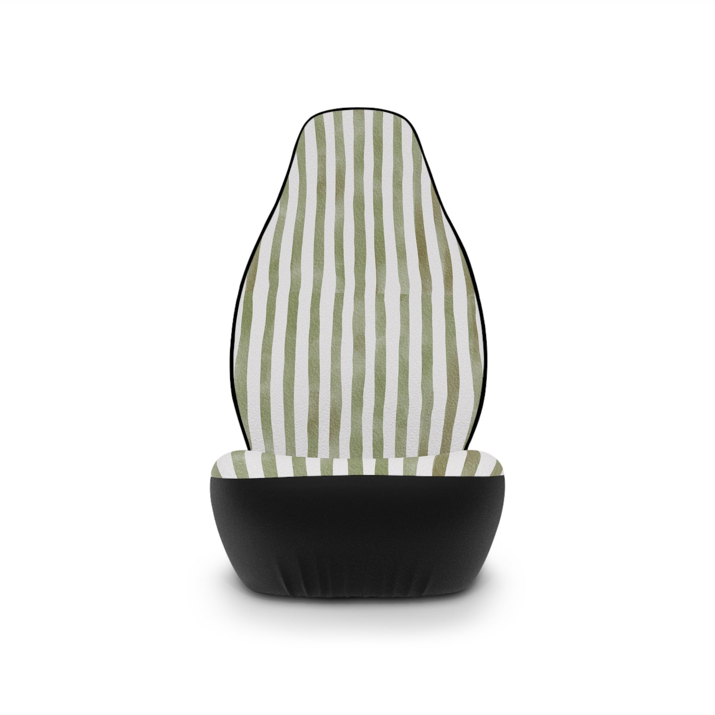 Sage Green Stripe Car Seat Covers – Minimalist Boho Auto Decor | Polyamory & ENM Friendly