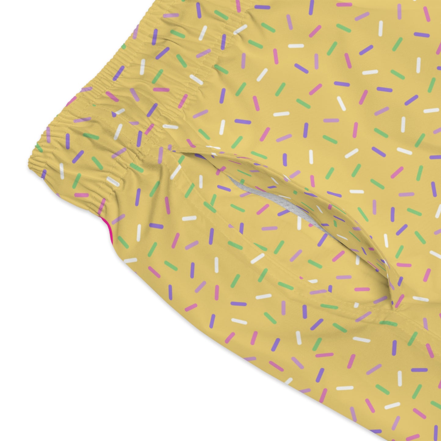 Men’s Rainbow Sprinkle Swim Trunks – Pastel Confetti Summer Swim Shorts, Fun Pool & Beach Board Shorts, Fast-Dry AOP Trunks