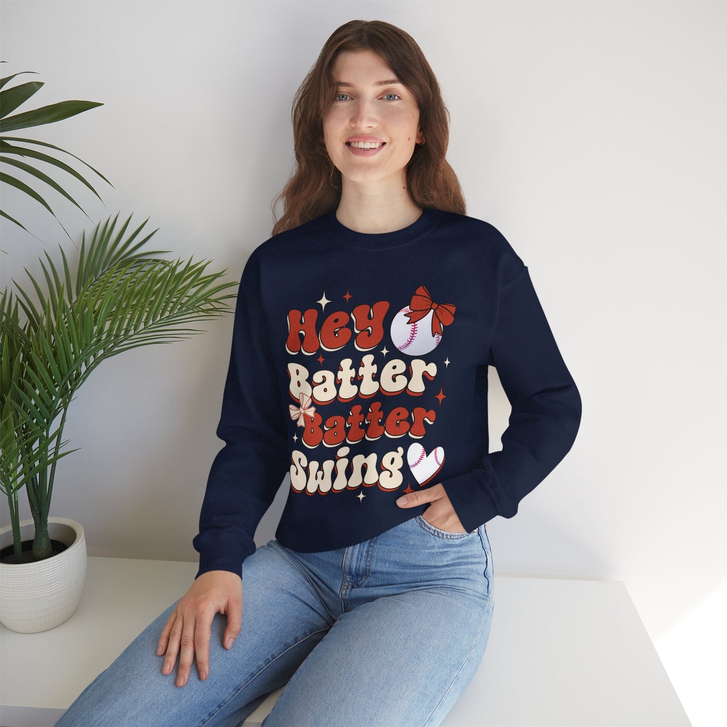 Hey Batter Batter Swing Sweatshirt | Playful Swinger Humor Pullover | ENM & Polyamory Lifestyle Apparel